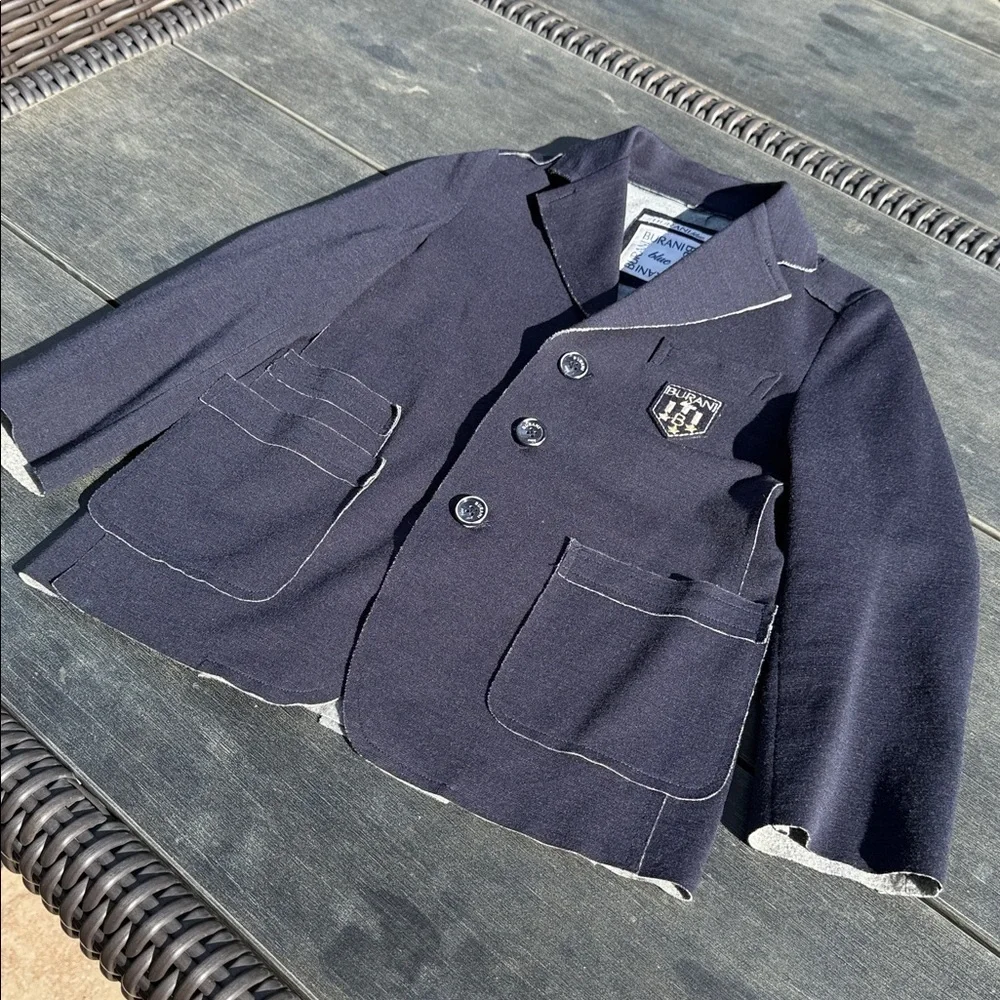 Burani Blue Boys Wool Blazer‎ Jacket 6A